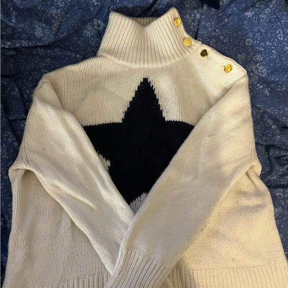 Kate Spade White Star Turtleneck Sweater - Picture 6 of 15